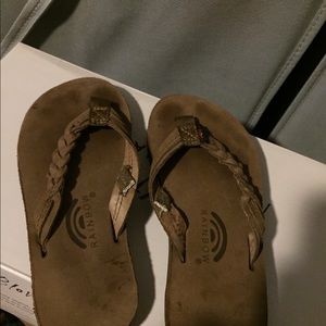 Girls Rainbow flip flops